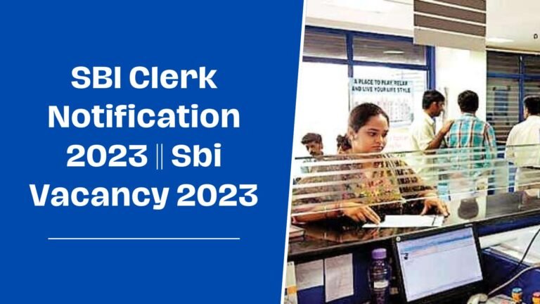 sbi cleark notification 2023 recruitment